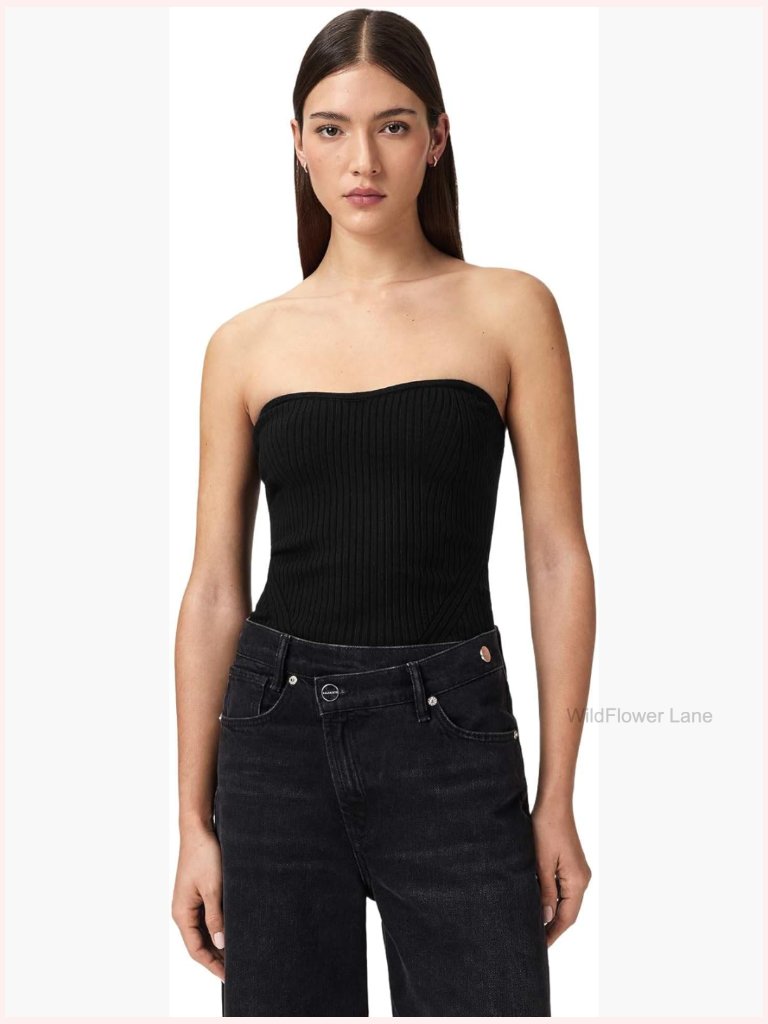 Sleeveless Bandeau Top - Viscose Blend, Slim Fit, Versatile Styling